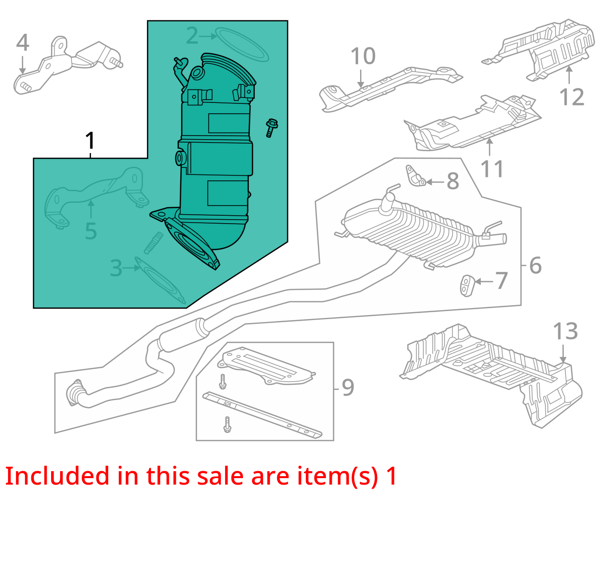 2020-2022 CADILLAC CT4 CT5 2.0L EXHAUST MUFFLER HEADER DOWN PIPE OEM