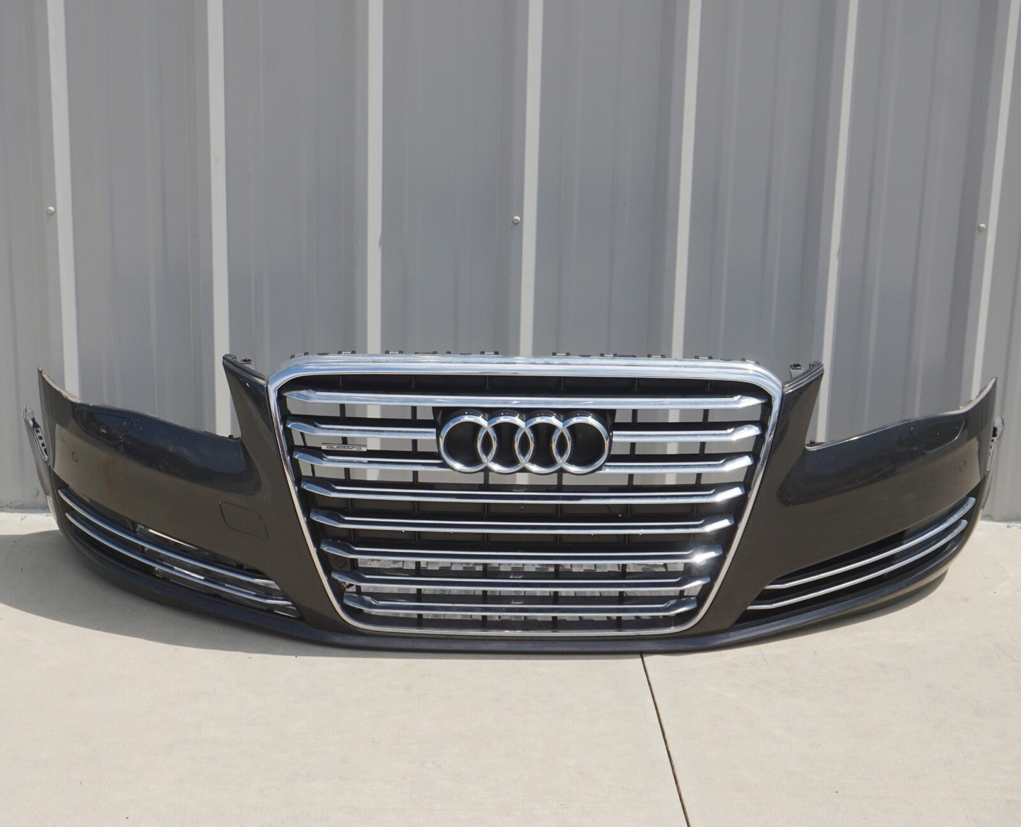 2011 - 2014 Audi A8 Quattro Front Bumper Cover Panel Assembly Grille OEM