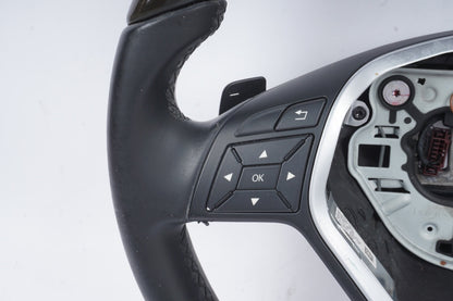 WOOD LEATHER STEERING WHEEL PEDAL SHIFT MERCEDES CLS63 CLS550 E350 E550