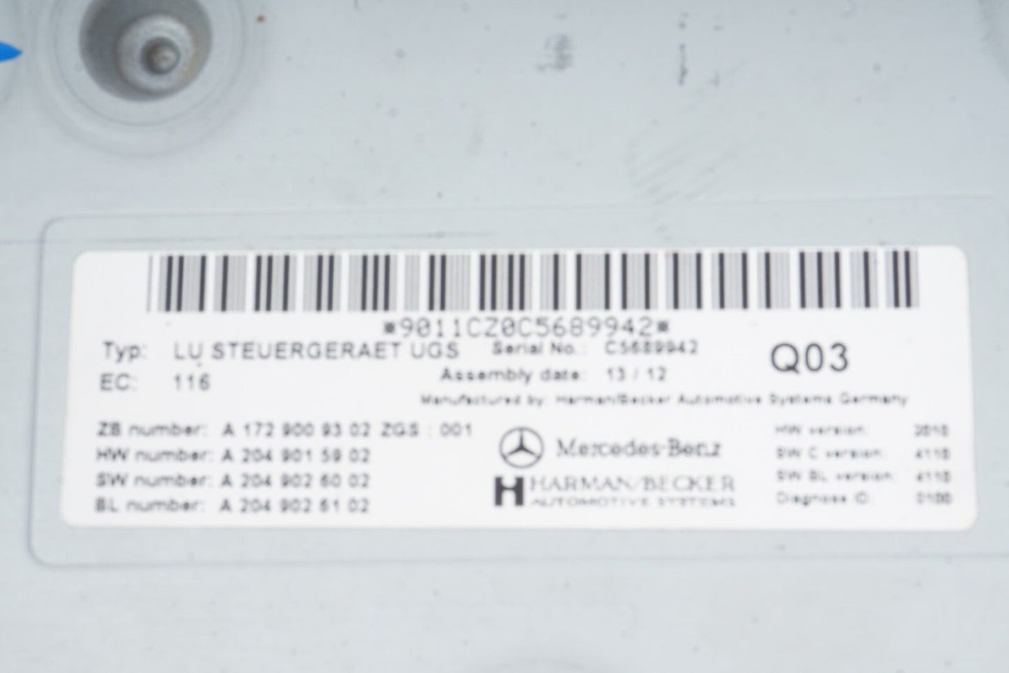 Mercedes W218 CLS63 E350 SLK350 Communication Interface Module 1729009302 OEM