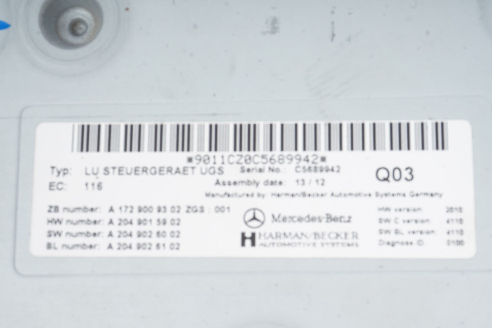 Mercedes W218 CLS63 E350 SLK350 Communication Interface Module 1729009302 OEM