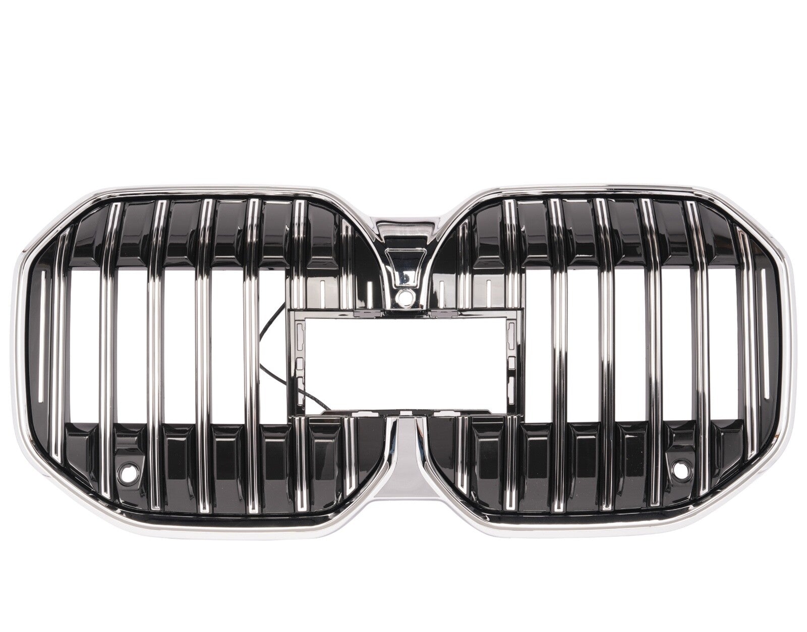 For 2023 BMW 7 Series G70 Glossy Chrome LED Front Bumper Grill Grille Trim