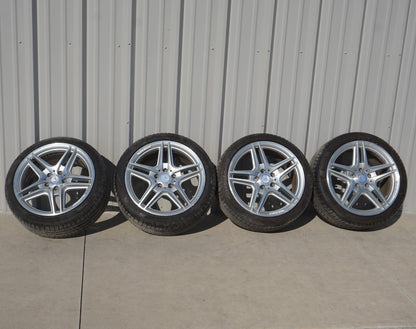08-14 Mercedes C250 C300 C350 AMG Alloy Wheel Rim & Tire R18 18" OEM