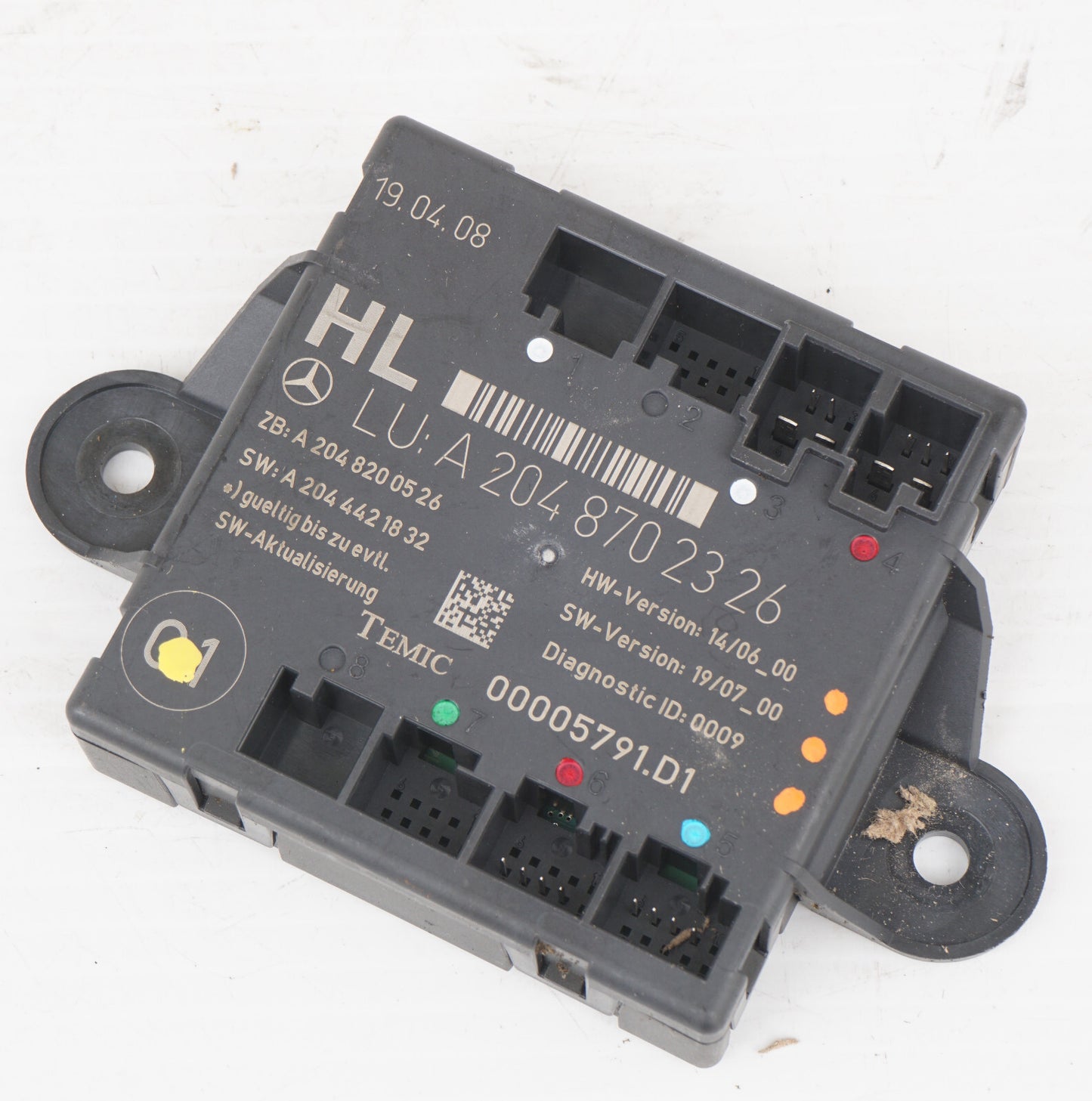 2008 - 2014 MERCEDES C300 W204 REAR LEFT DRIVER SIDE DOOR CONTROL MODULE OEM