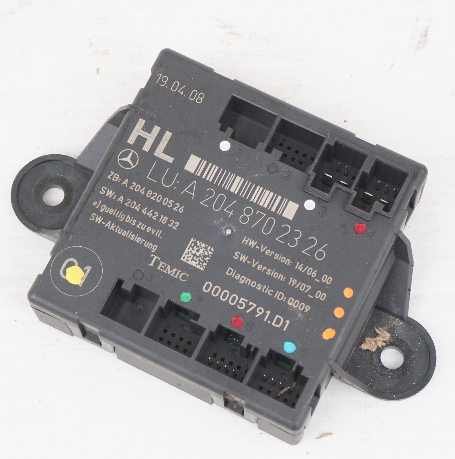 2008 - 2014 MERCEDES C300 W204 REAR LEFT DRIVER SIDE DOOR CONTROL MODULE OEM