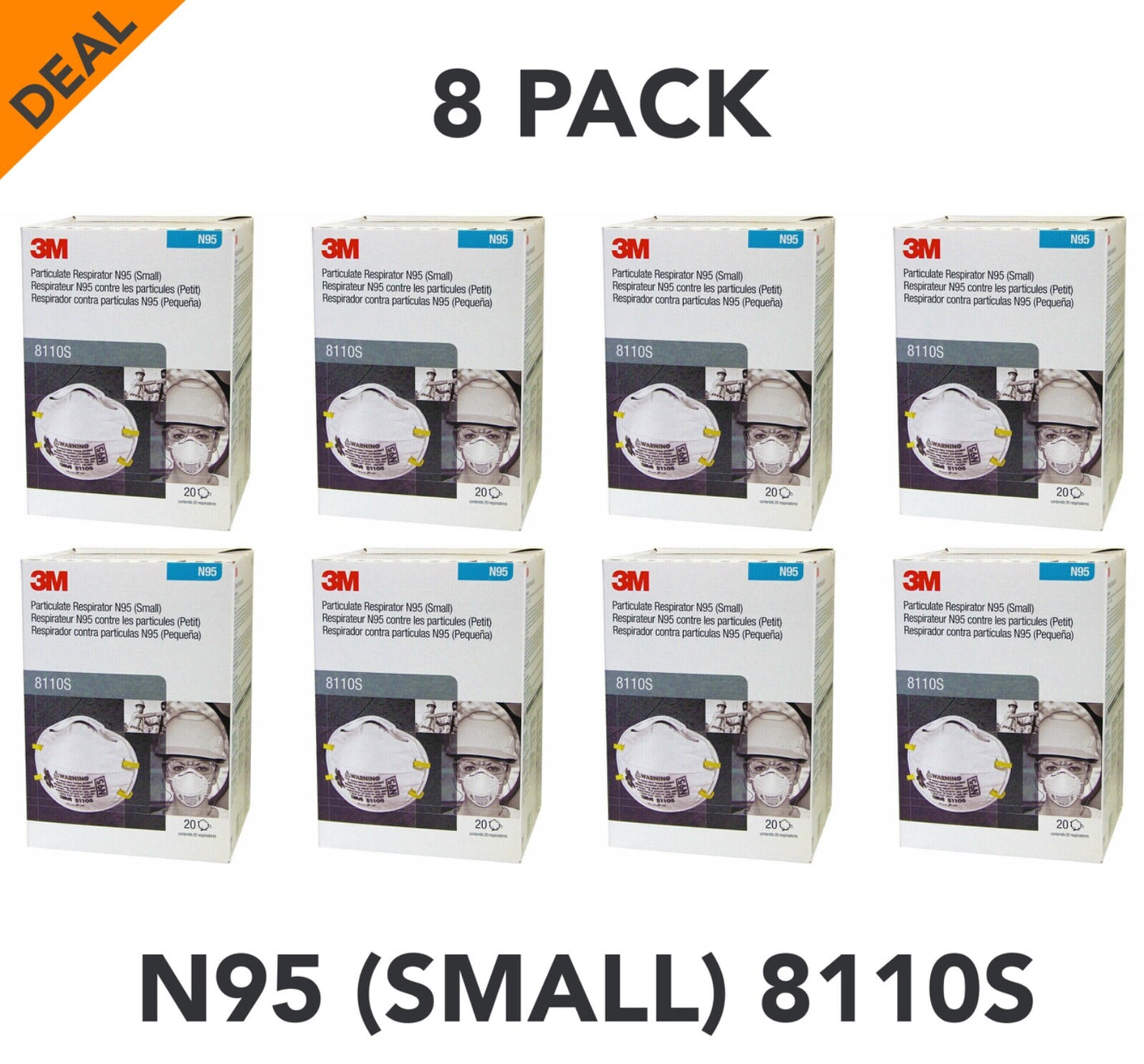 3M 8110S SMALL Disposable N95 Particulate Respirator Protection Face Masks
