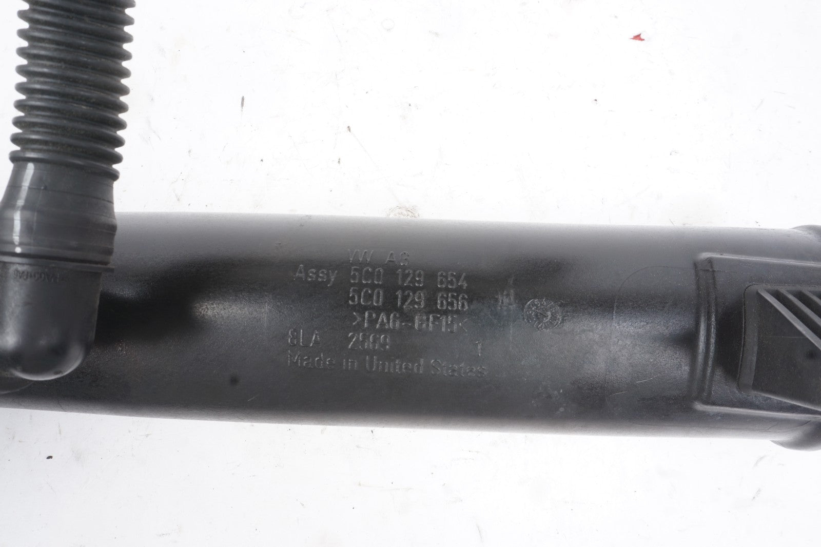 2014-2017 Volkswagen Passat 1.8L Engine Turbo Air Inlet Duct Hose 5C0129654 OEM