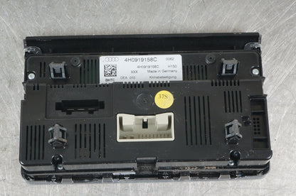 Rear Heat AC Climate Control Switch Panel 4H0919158C OEM Audi A8 2011-14 S8