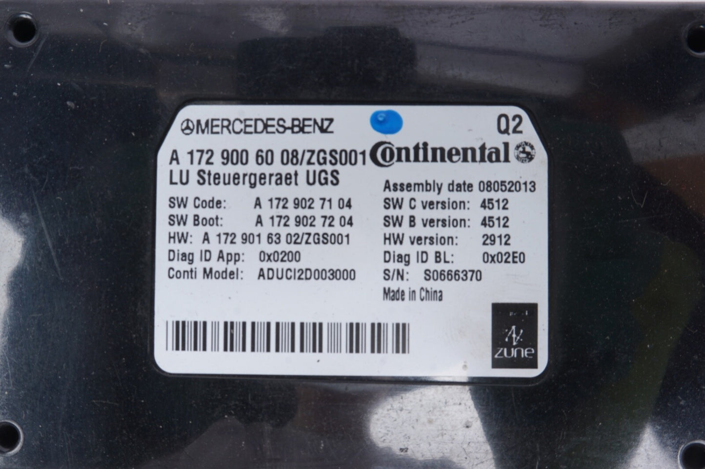 12-14 Mercedes E350 C250 C300 C350 Communication Control Module 1729006008 OEM