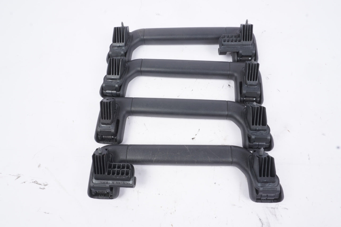 11-18 PORSCHE CAYENNE INTERIOR ROOF TOP GRAB HANDLE SET OF 4 ITEM BLACK OEM