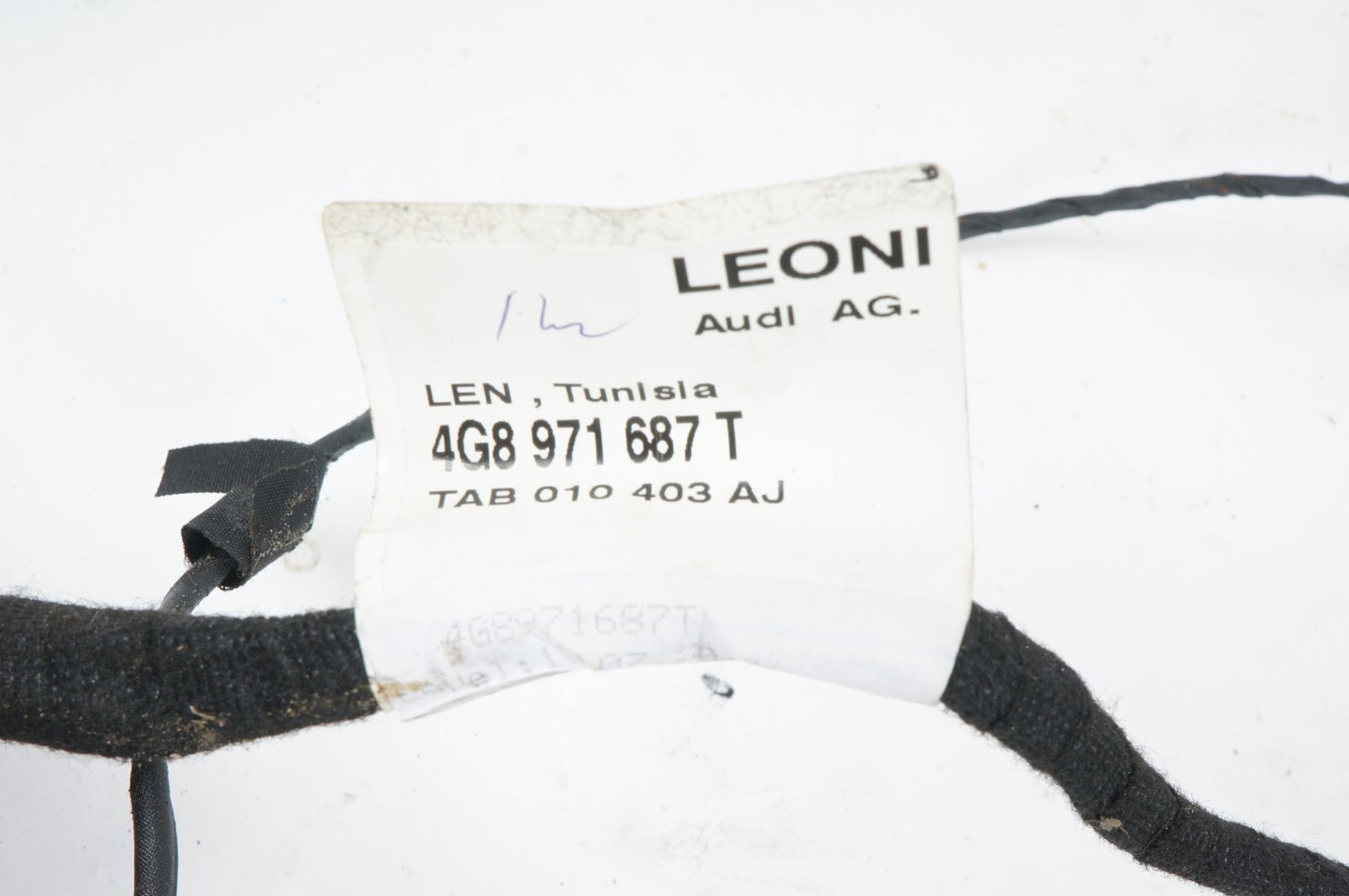 2012 - 2014 AUDI A7 REAR LEFT DRIVER SIDE DOOR WIRE HARNESS OEM