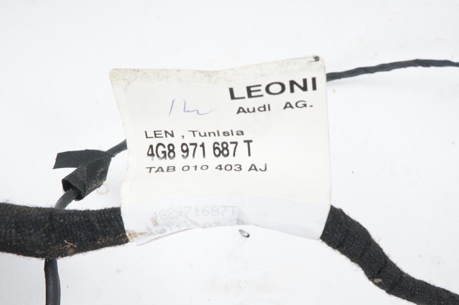 2012 - 2014 AUDI A7 REAR LEFT DRIVER SIDE DOOR WIRE HARNESS OEM