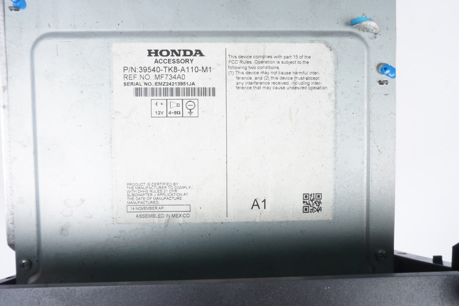 2014-2017 HONDA ODYSSEY AM FM CD Player Radio Receiver 39540-TK8-A110 OEM