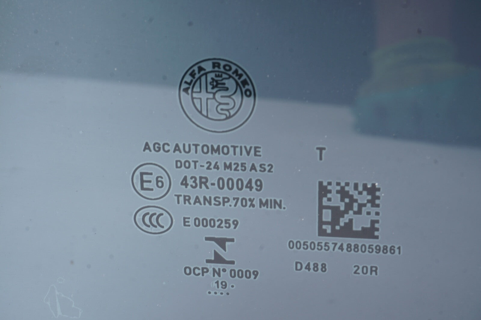 2017 - 2024 Alfa Romeo Giulia OEM Left Rear Door Window Glass