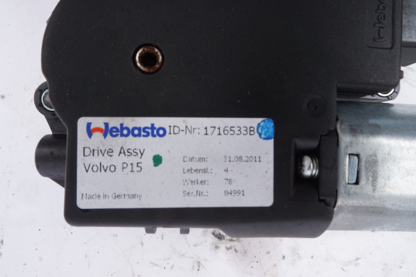 2012 - 2013 VOLVO C70 CONVERTIBLE BOOTLID ROOF LOCKING MOTOR
