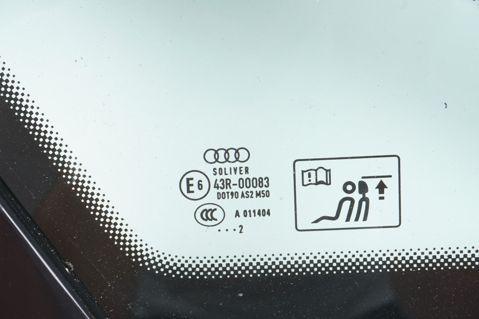 11-17 AUDI A8L LEFT DRIVER SIDE REAR QUARTER WINDOW GLASS OEM