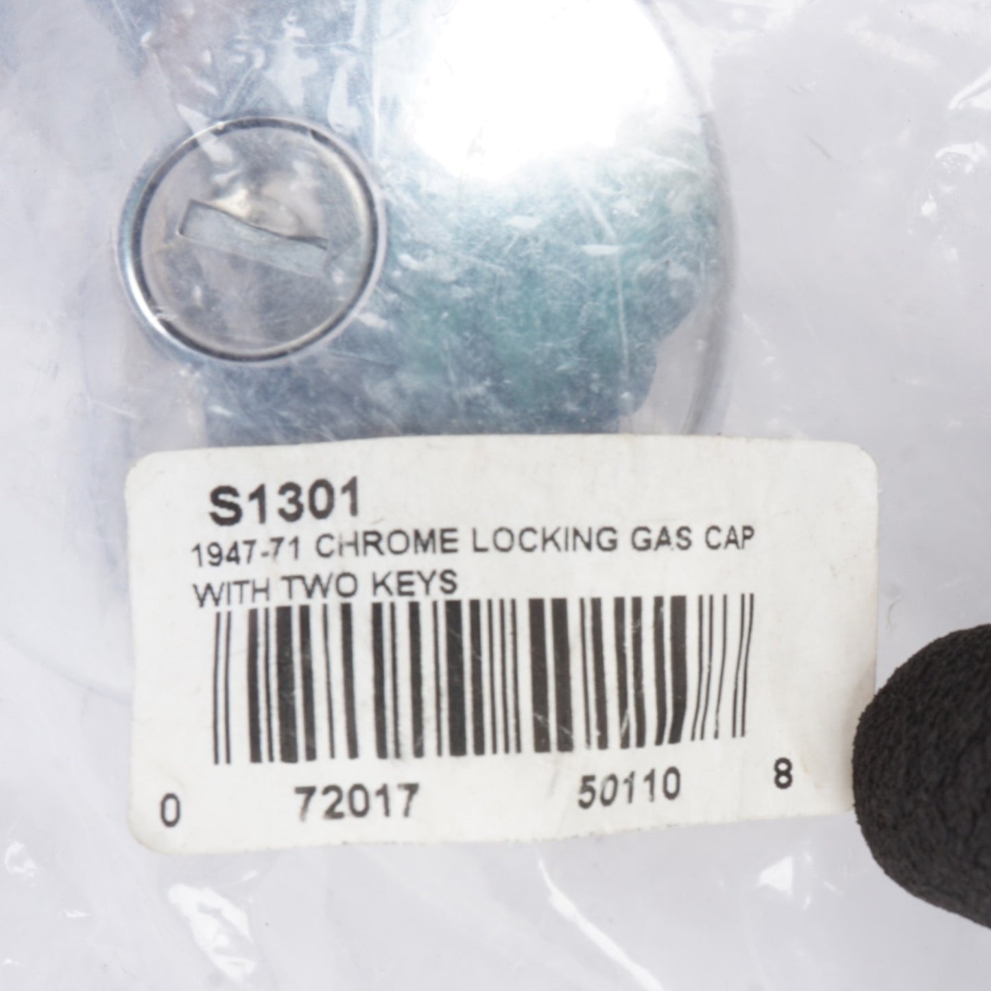 United Pacific S1301 Triple Chrome Vented Locking Gas Cap w/2 Keys