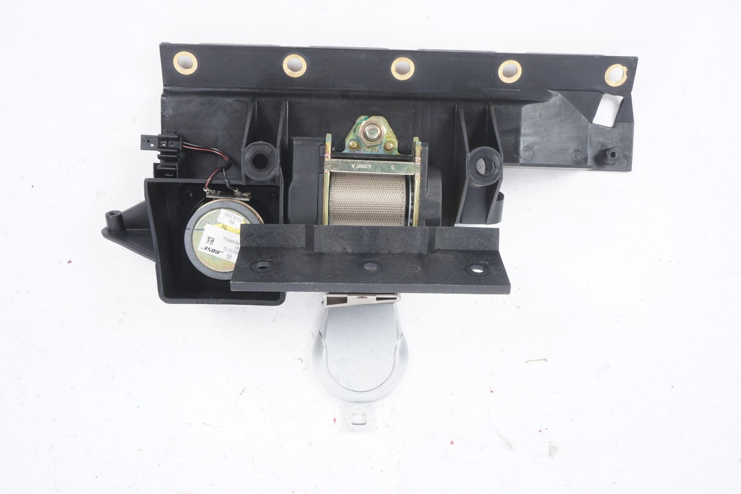 03-08 Mercedes R230 SL500 Rear Left Seat Belt Retractor Luggage w/ Speaker OEM