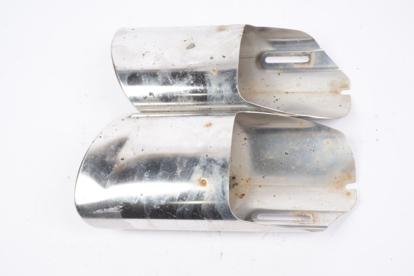 08-16 Mercedes W204 C350 E350 Rear Bumper Exhaust Muffler Tips Set of 2 OEM