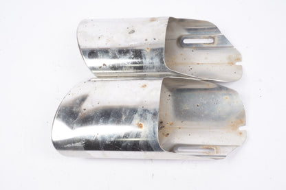 08-16 Mercedes W204 C350 E350 Rear Bumper Exhaust Muffler Tips Set of 2 OEM