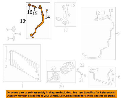 2012 - 2017 AUDI C7 A6 A7 3.0L A/C AIR CONDITION HOSE LINE OEM - 4G0260707N