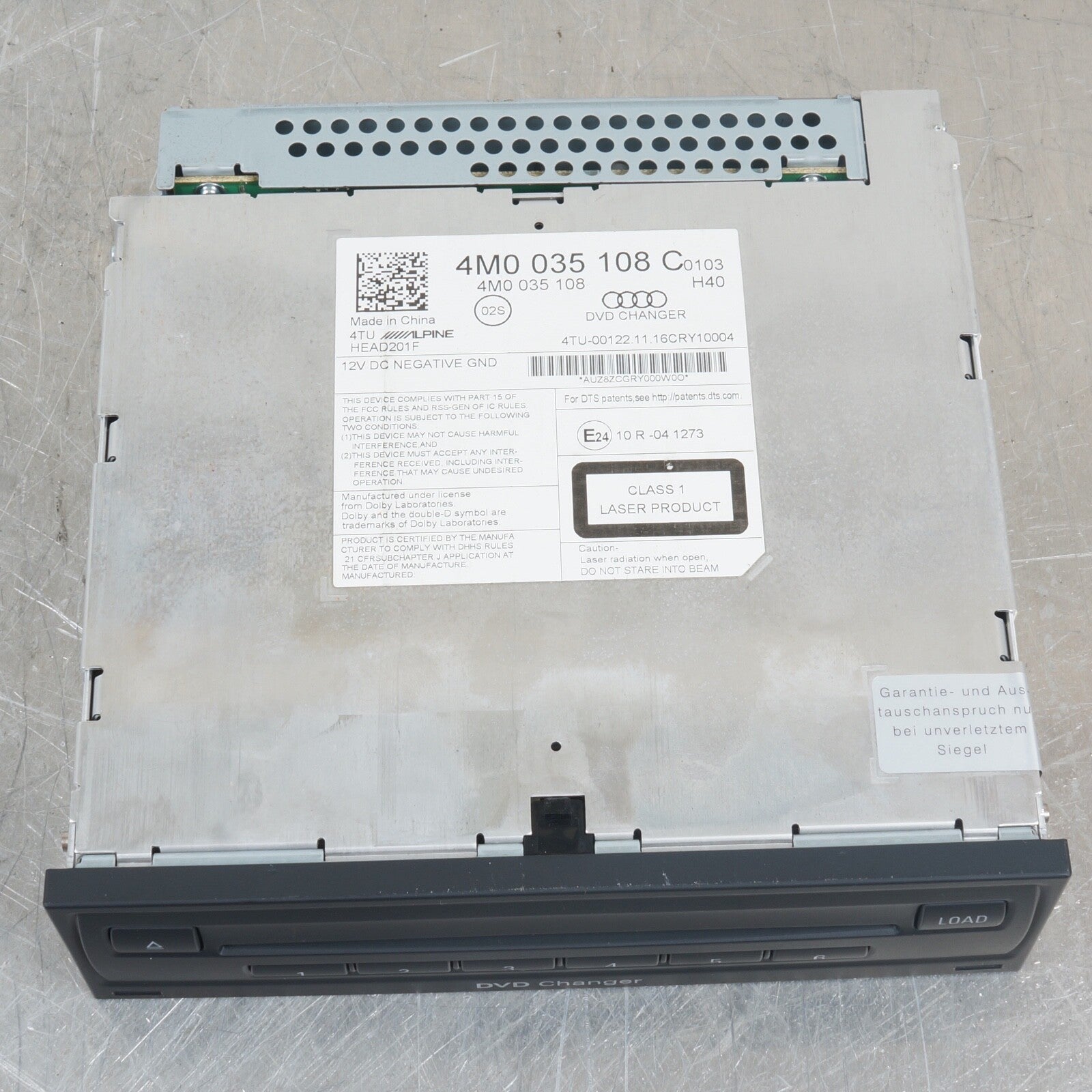 10-20 BENTLEY MULSANNE AUDIO EQUIPMENT DVD MP3 CD CHANGER MEDIA CONTROL MODULE