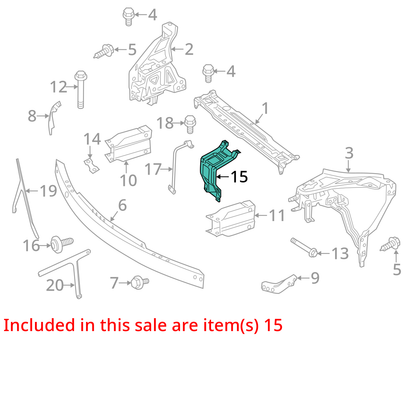 2014 - 2016 Mercedes E350 E400 Radiator Core Support Center Hood Lock Latch