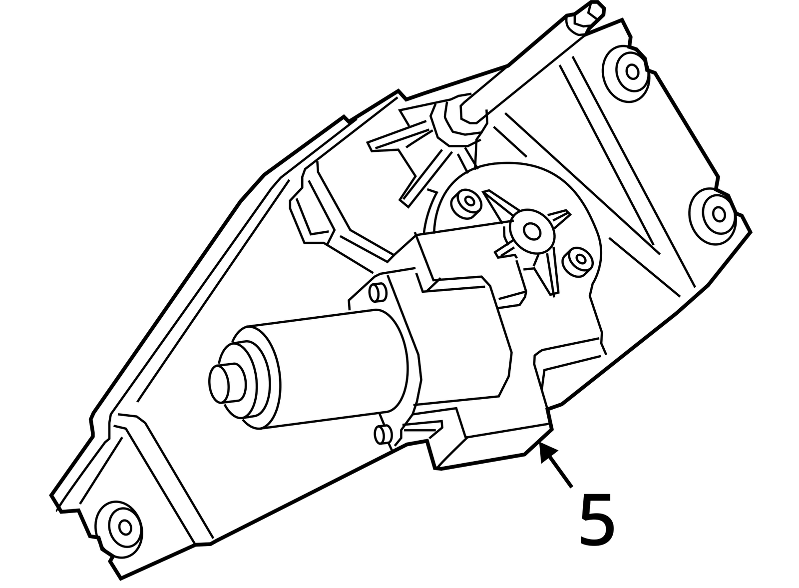 2018 - 2023 BMW X2 F39 REAR LIFTGATE BACK WINDOW GLASS WIPER MOTOR OEM 7356220