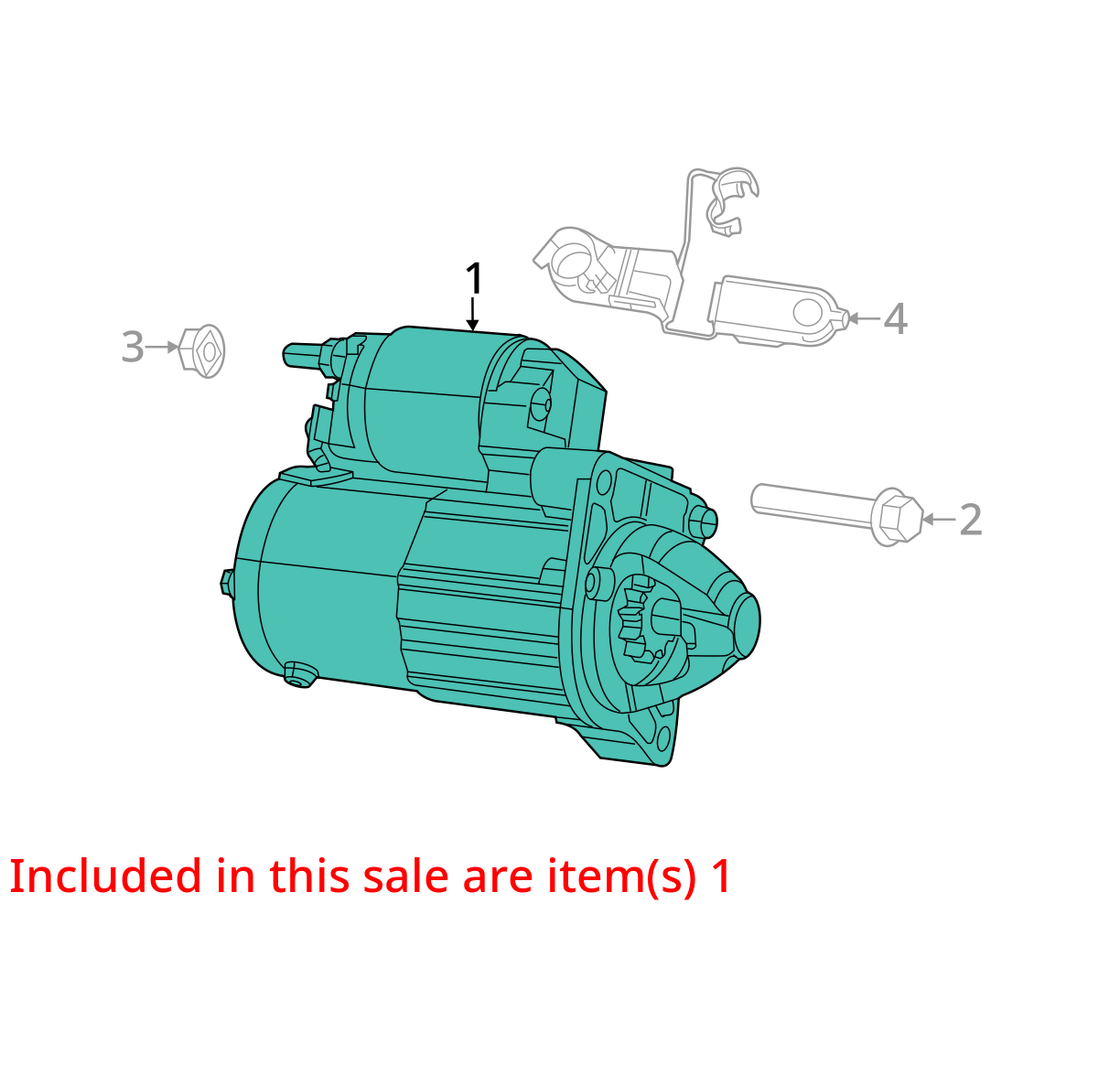 2012-2017 Fiat 500 1.4L Starter Motor 50503 68073160AA