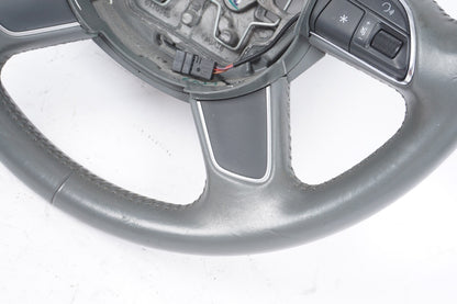 2012-2015 AUDI A6 A7 - 4 SPOKE STEERING WHEEL GRAY OEM