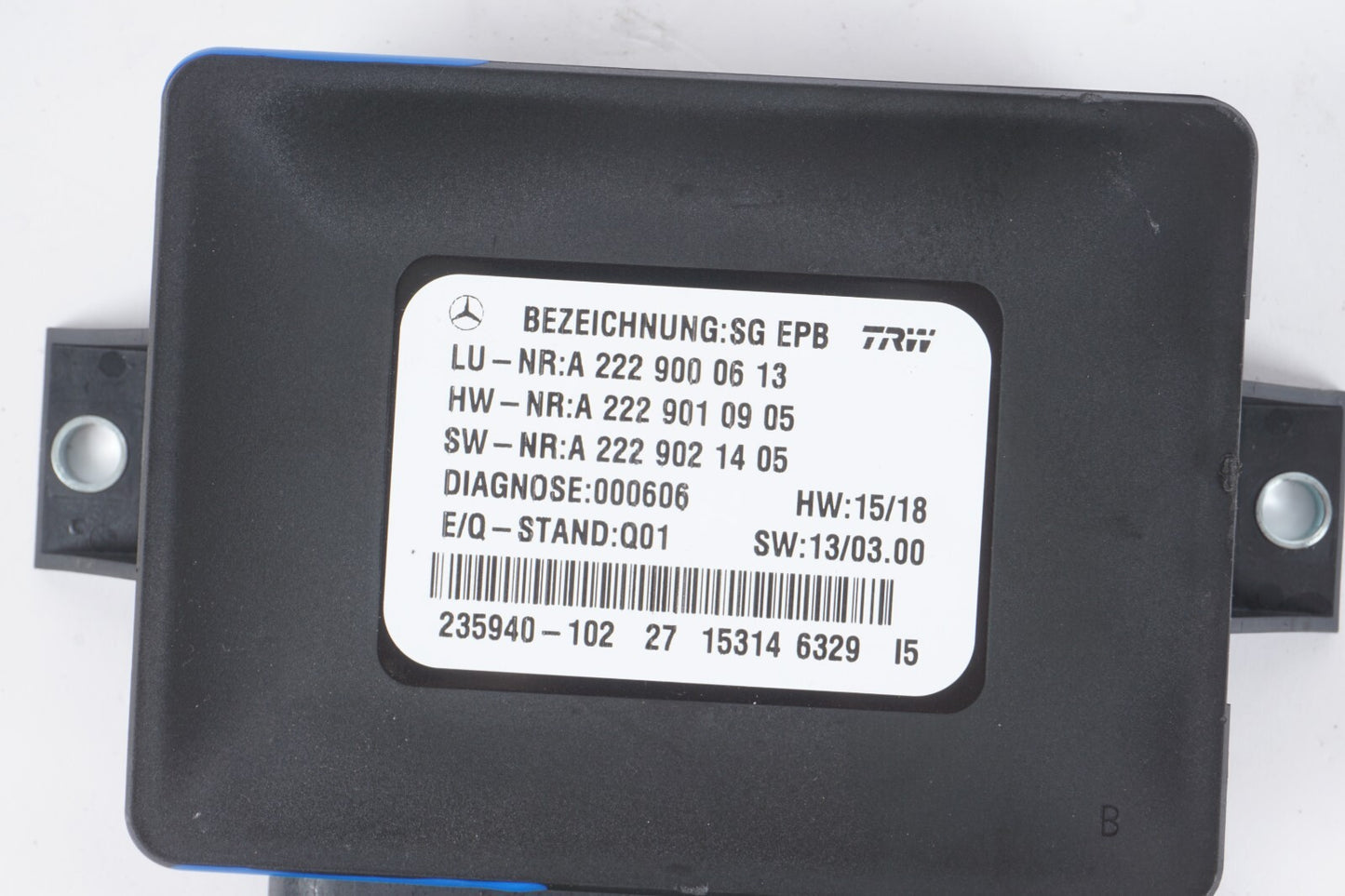 14-17 Mercedes W222 S600 S550 S63 Electronic Parking Brake Control Module OEM