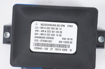 14-17 Mercedes W222 S600 S550 S63 Electronic Parking Brake Control Module OEM