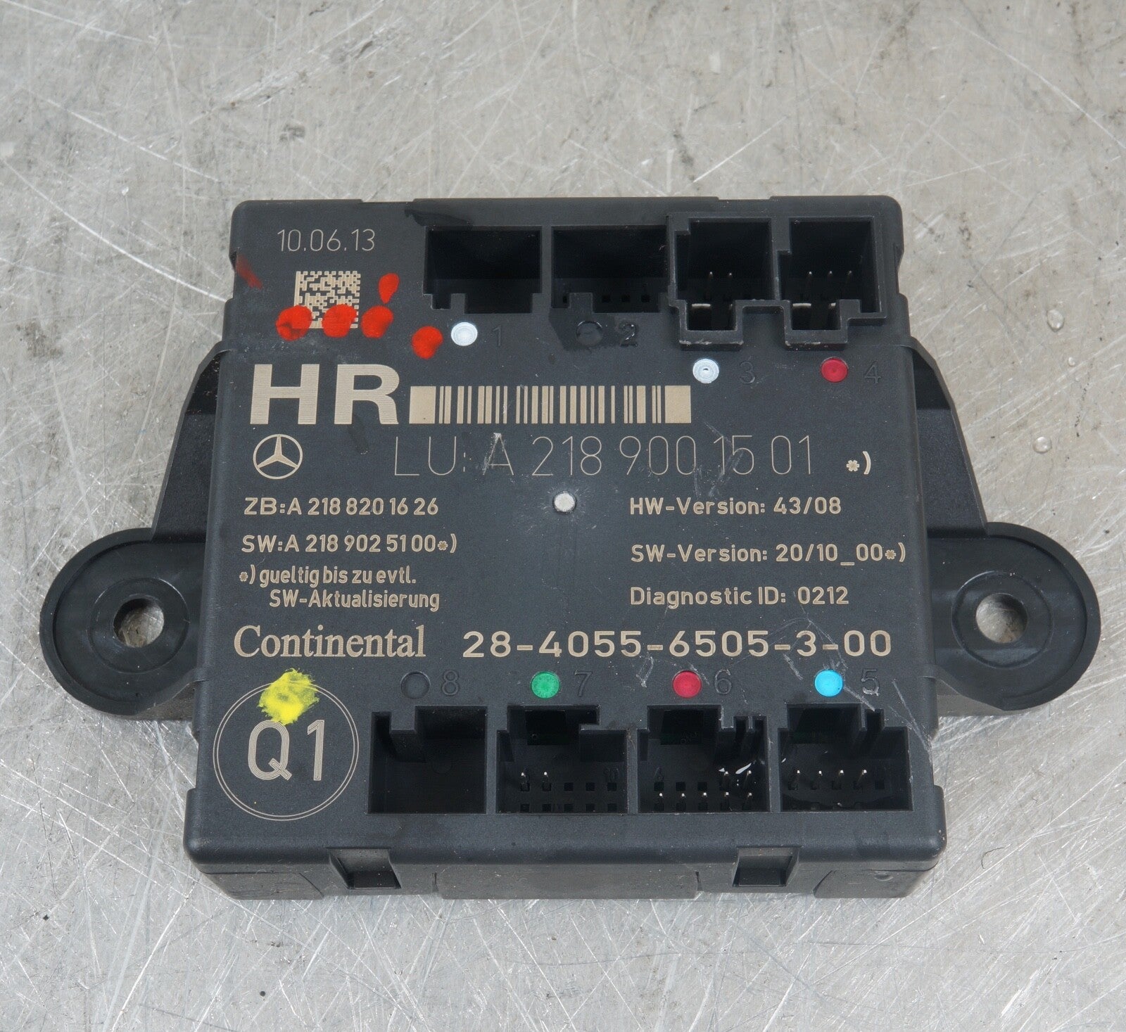 08-18 Mercedes X204 GLK350 C250 C300 Rear Right Side Door Control Module OEM