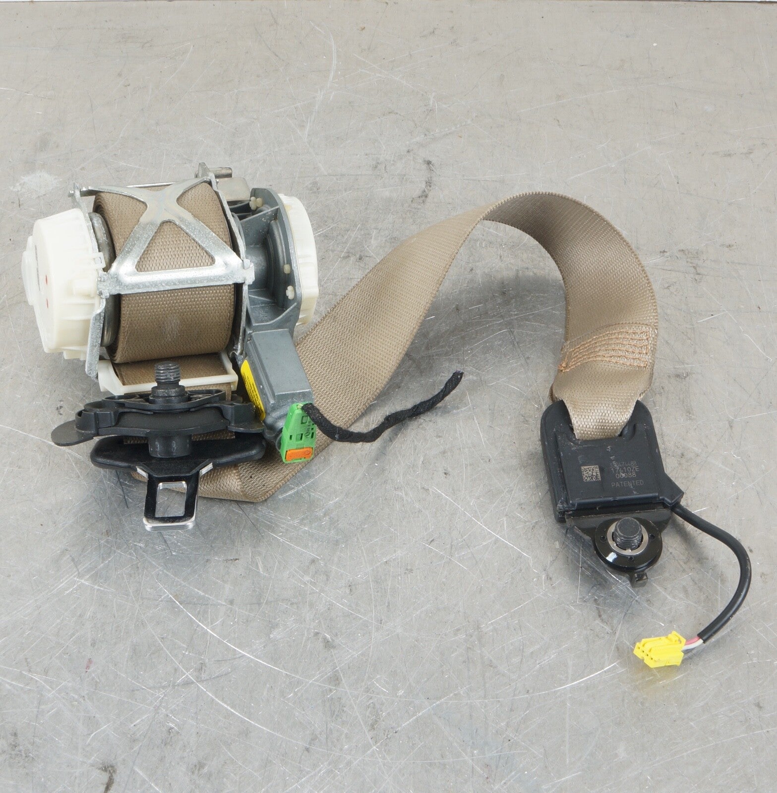08-14 Mercedes C250 C300 Front Right Side Seatbelt Seat Belt Retractor Beige