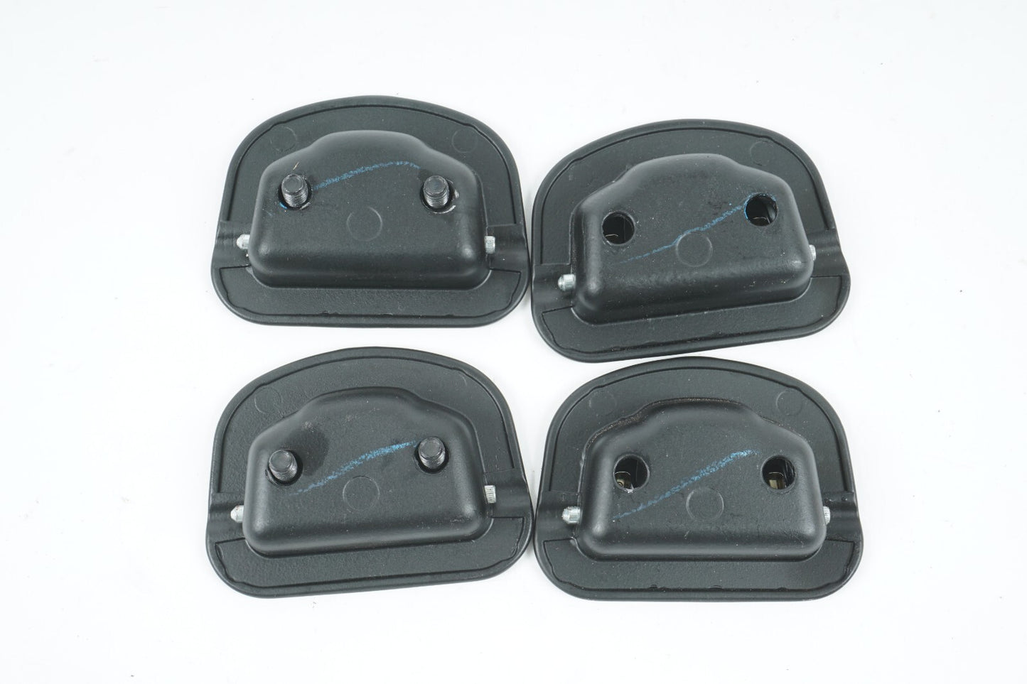 14-20 MASERATI QUATTROPORTE CARGO HOOKS TRUNK TIE DOWN TRIM PLATE SET OEM