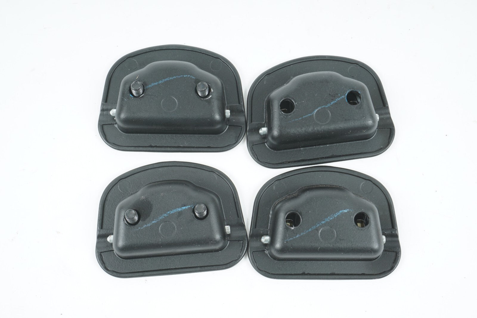 14-20 MASERATI QUATTROPORTE CARGO HOOKS TRUNK TIE DOWN TRIM PLATE SET OEM