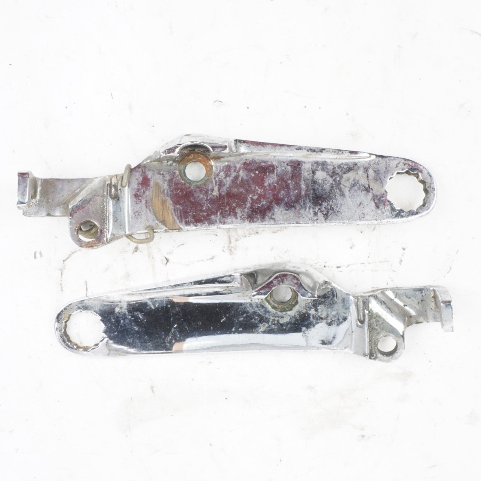 MERCEDES  W111   220SE  250SE  W112  COUPE , SEAT CHROME SIDE ADJUSTER PAD PAIR 