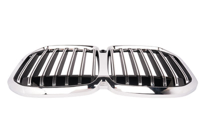 For 2024 BMW G07 X7 LCI Front Kidney Grille Chrome Line