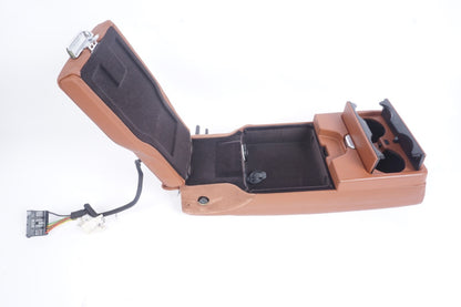 2014-2022 maserati ghibli REAR arm rest lid cover armrest cup holder brown OEM