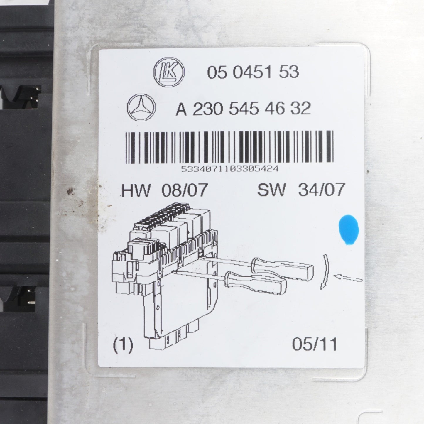 03-12 Mercedes R230 SL550 SL55 AMG Front Left SAM Fuse Box Control Module OEM