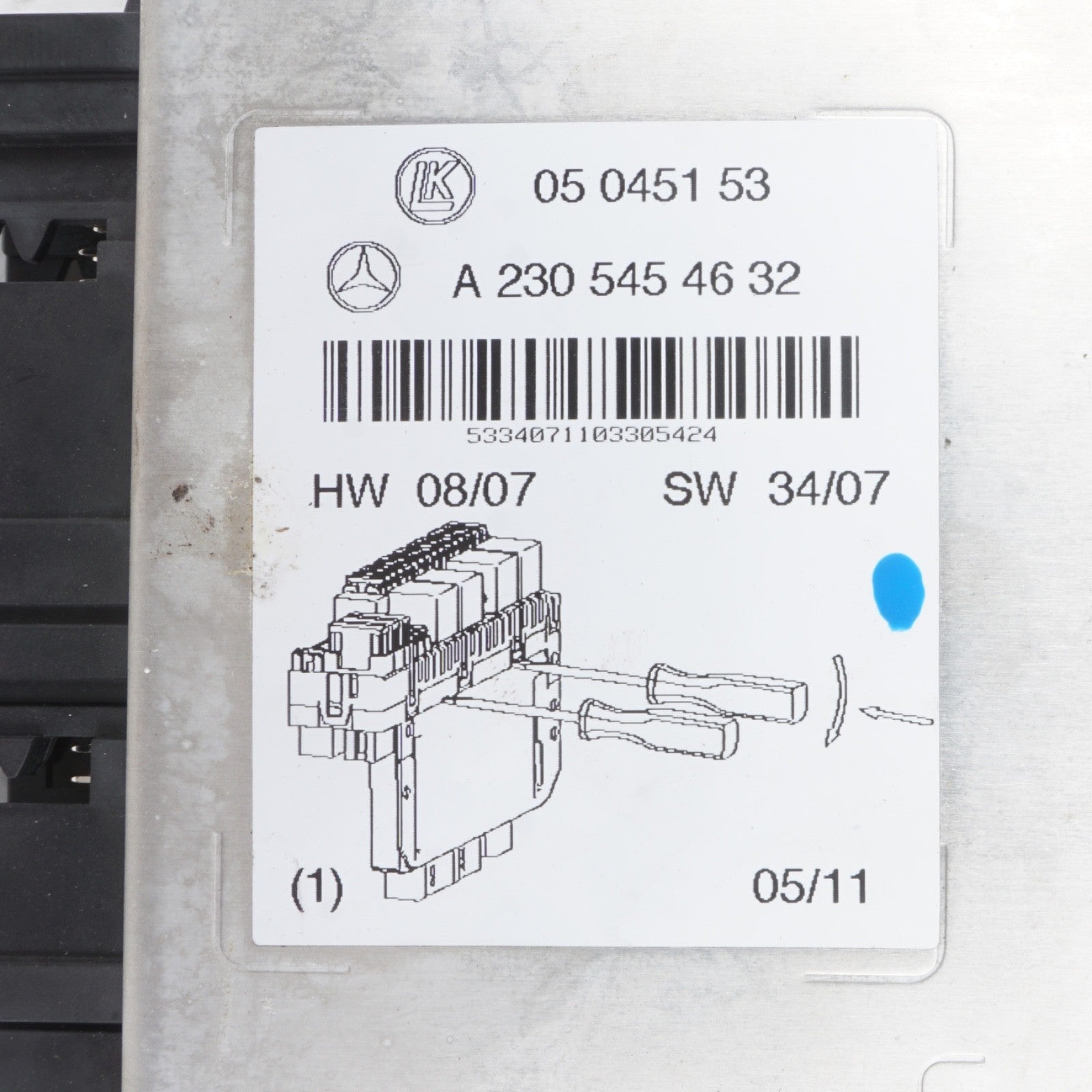 03-12 Mercedes R230 SL550 SL55 AMG Front Left SAM Fuse Box Control Module OEM
