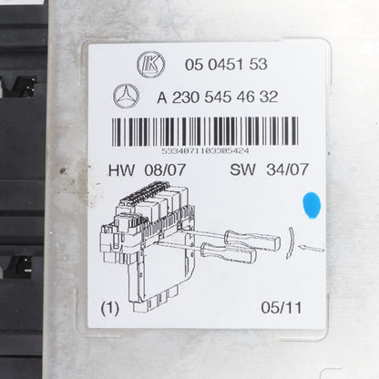 03-12 Mercedes R230 SL550 SL55 AMG Front Left SAM Fuse Box Control Module OEM