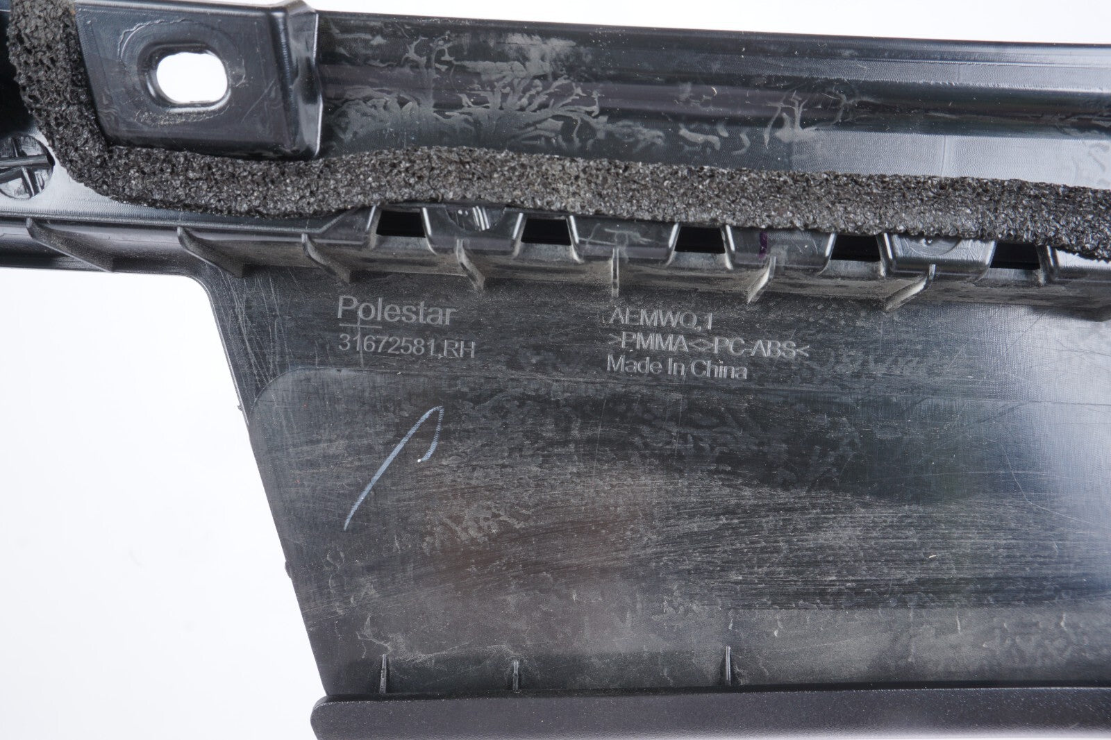 2021 - 2023 Polestar 2 Front Right Door Window B Pillar Applique Molding OEM