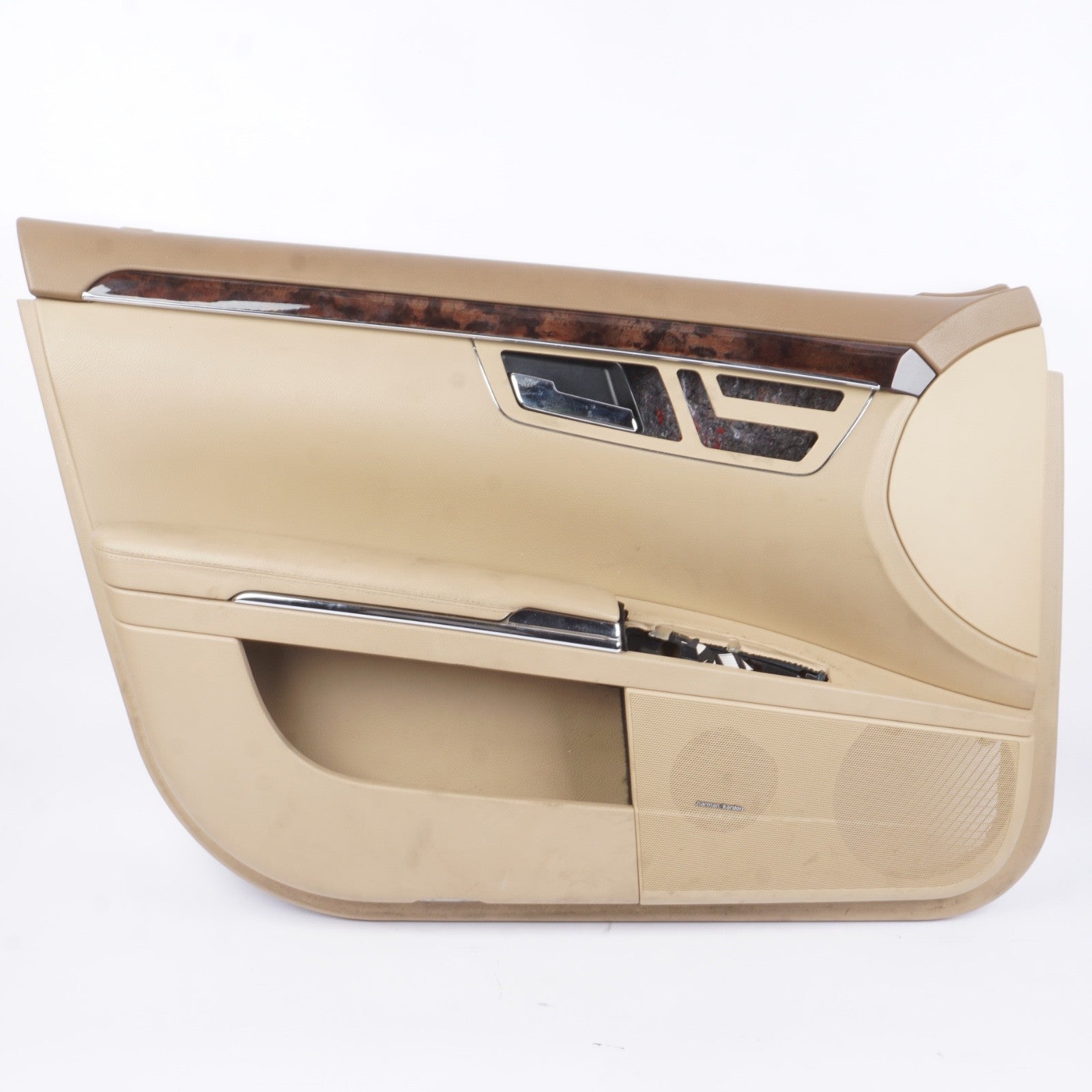 10-13 Mercedes W221 S550 Front Left Side Interior Door Panel BEIGE OEM