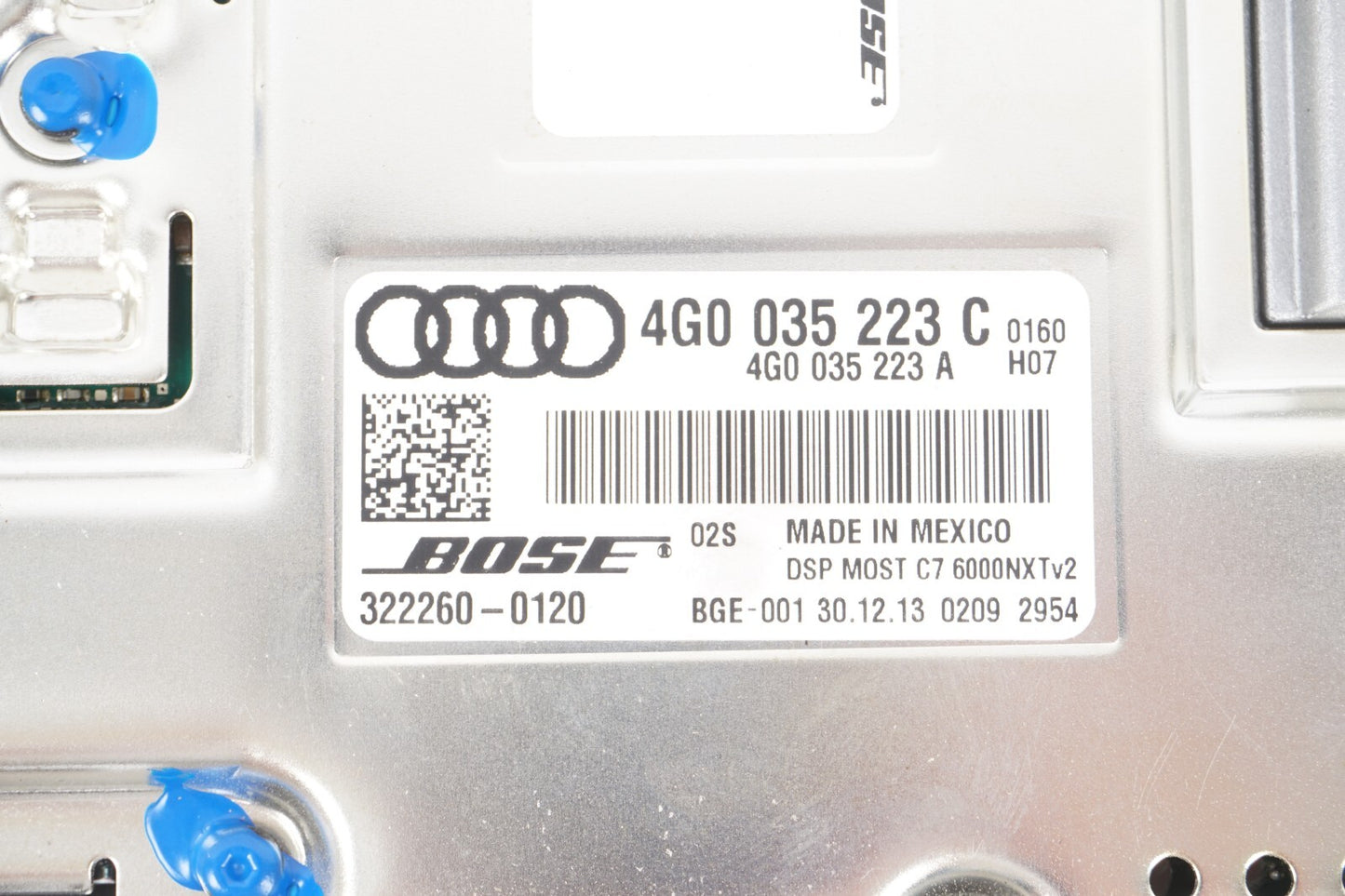12-17 AUDI A8L A8 AMPLIFIER BOSE 4G0035223C OEM