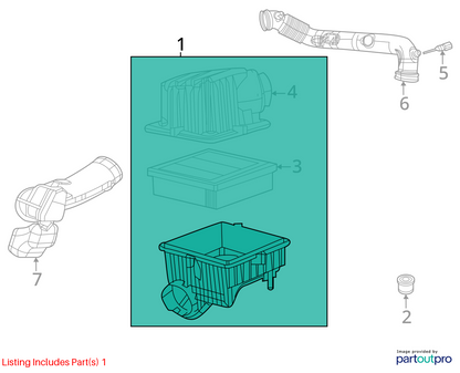 2018 - 2019 Jeep Compass Air Cleaner Box Assembly OEM