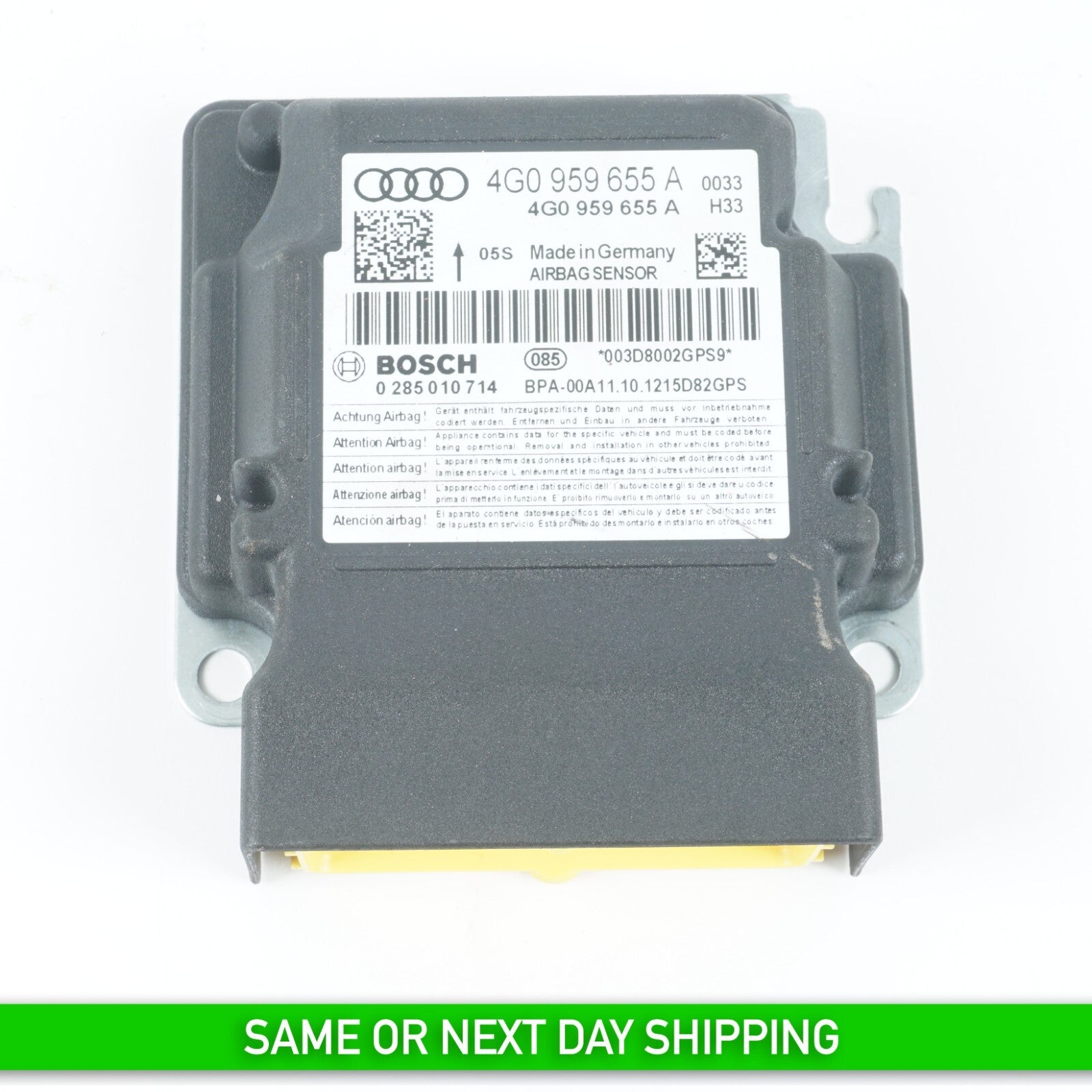 2012 - 2017 AUDI A7 CONTROL MODULE COMPUTER 4G0959655A OEM