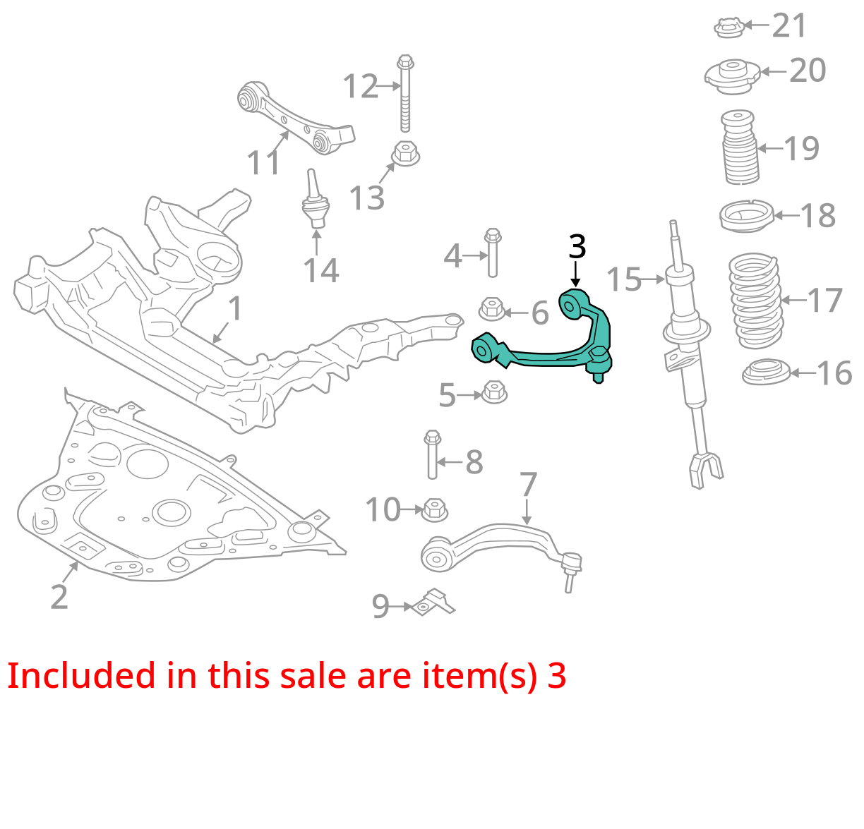 2012 - 2019 BMW 650I FRONT RIGHT UPPER CONTROL ARM OEM