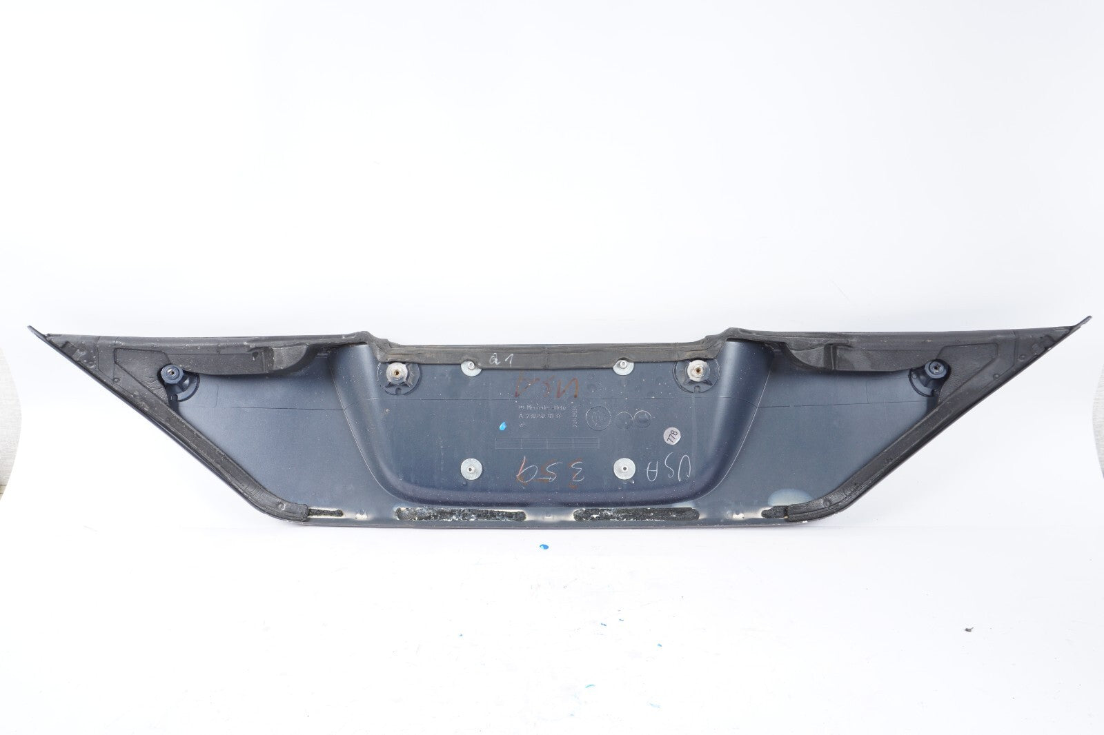 03-12 Mercedes R230 SL500 SL550 Rear Trunk Lid License Plate Holder Panel OEM