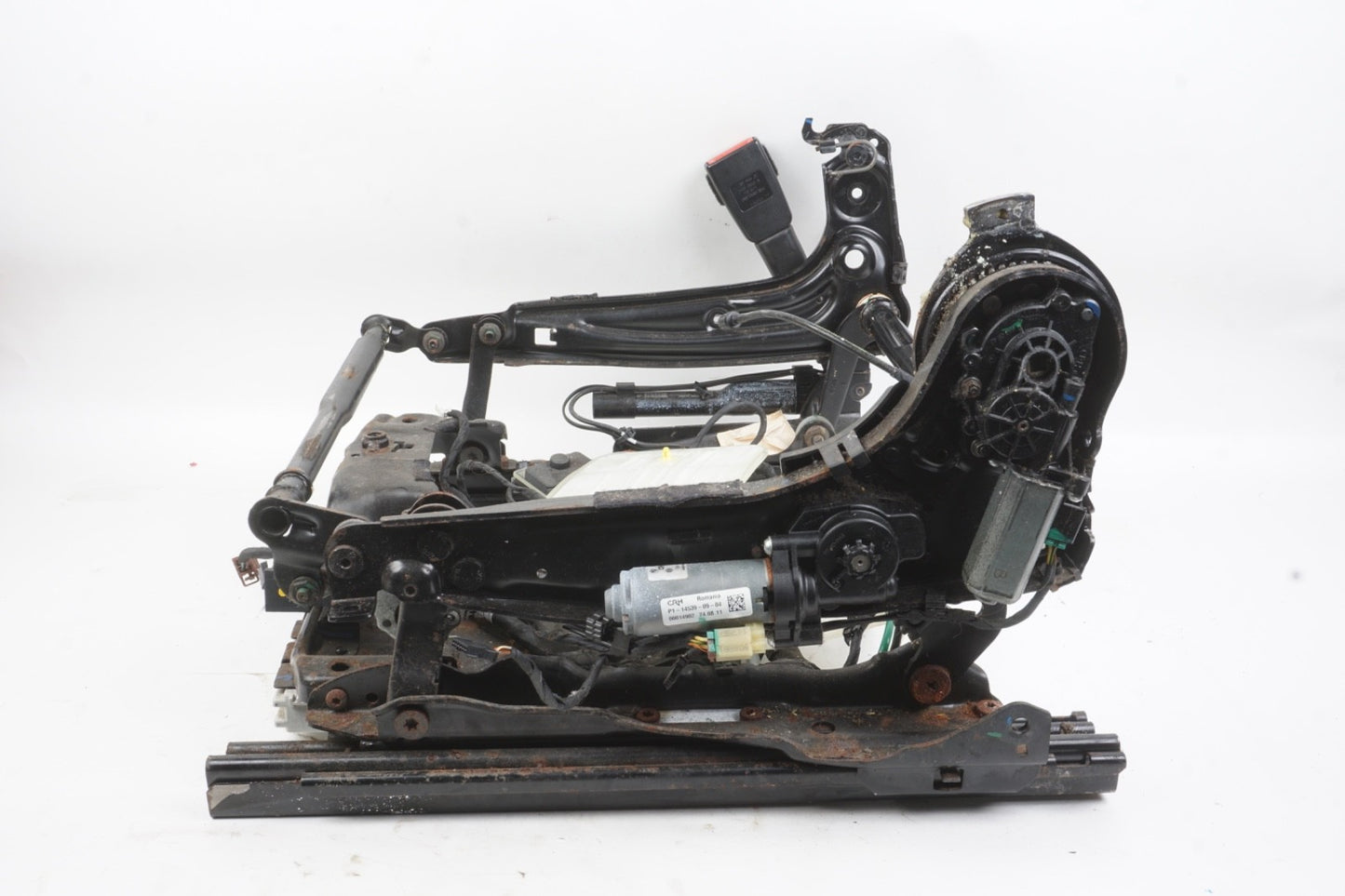 2012-2018 BMW 650i 640i F13 FRONT LEFT SIDE SEAT LOWER TRACK FRAME & MOTORS OEM